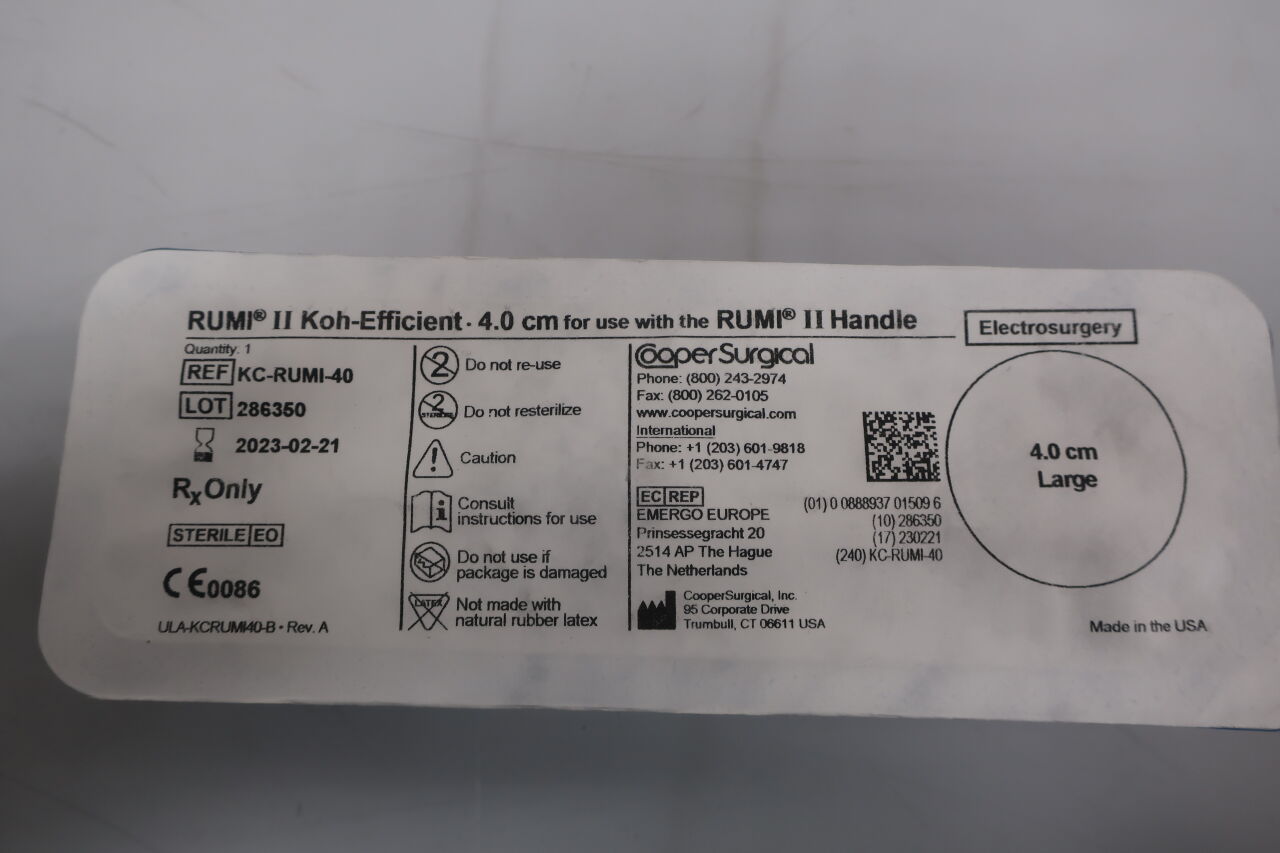 KC-RUMI-40 - COOPER SURGICAL - RUMI II Koh-Efficient 4.0 cm, large, for use with the RUMI II Handle, () - ( Expiry Date: 2022-02-26 )