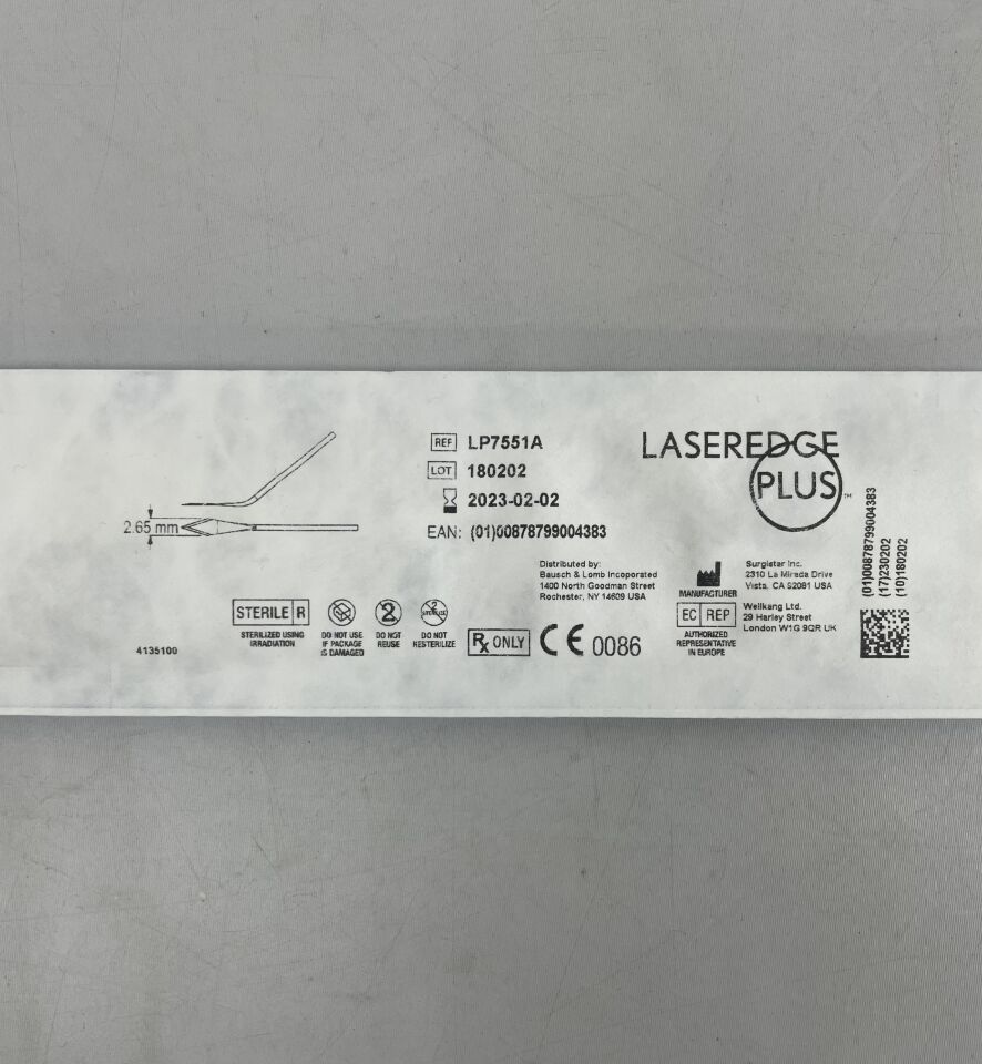 LP7551A - SURGISTAR - Laseredge Plus, Slit Knife, 2.65mm, Angled, Single Bevel, Up, (EA) - ( Expiry Date: 2023-02-02 )
