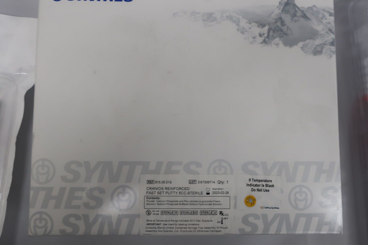 615.05.01S - SYNTHES - CRANIOS REINFORCED FAST SET PUTTY, 5cc, (BX/1) - ( Expiry Date: 2023-02-28 )
