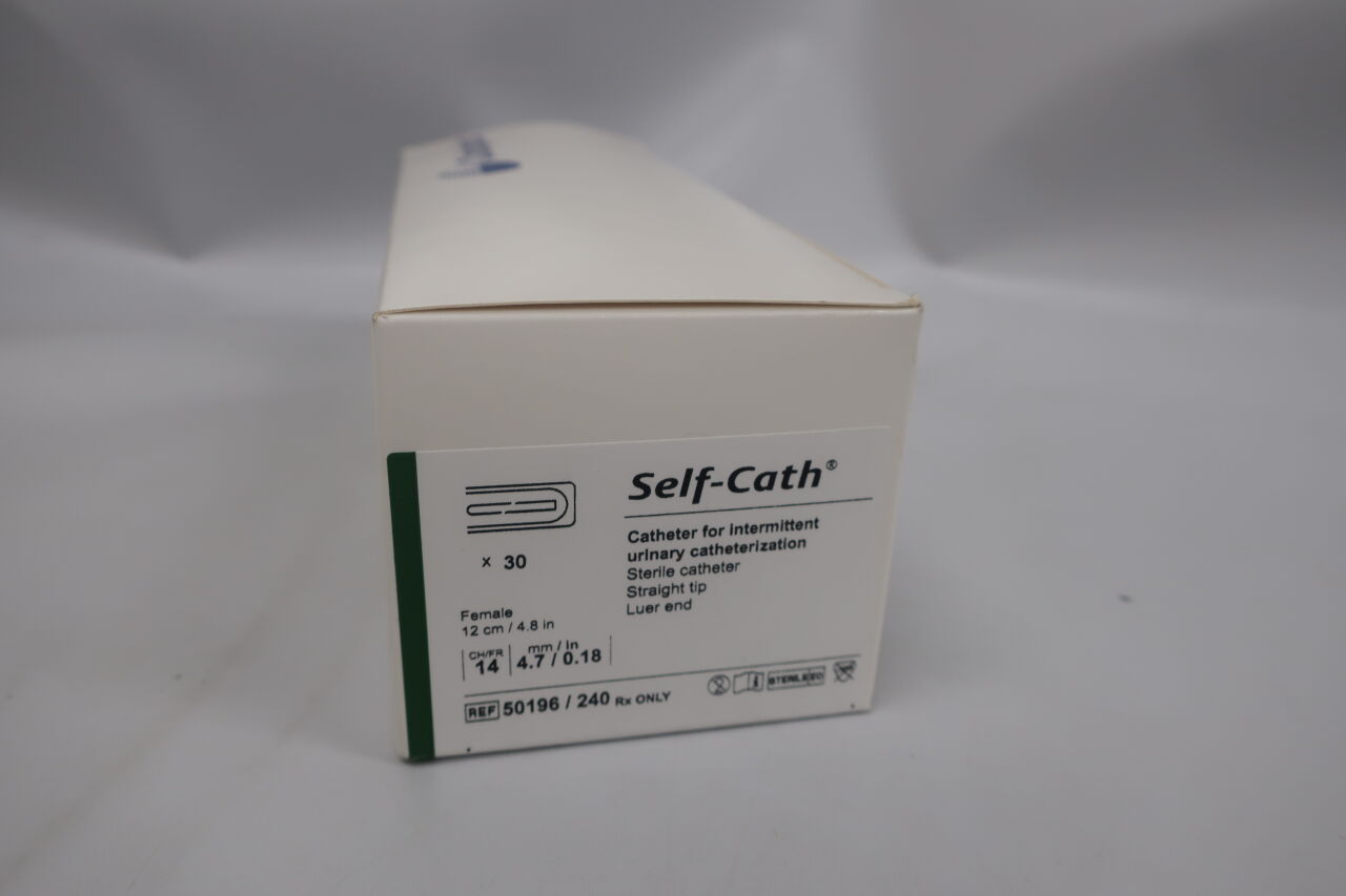 50196 / 240 - COLOPLAST - Self-Cath catheter for Intermittent urinary catheterization, straight tip, luer end, 14F x 4.7mm, female 12cm, (BX/30) - ( Expiry Date: 2014-04-30 )