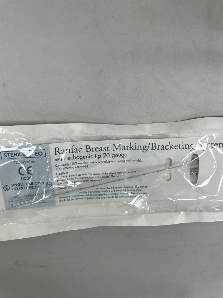 SBS-10 - RANFAC - BREAST MARKING/Bracketing System, with echogenic tip, 20 gauge x 10cm, (EA) - ( Expiry Date: 2018-10-01 )