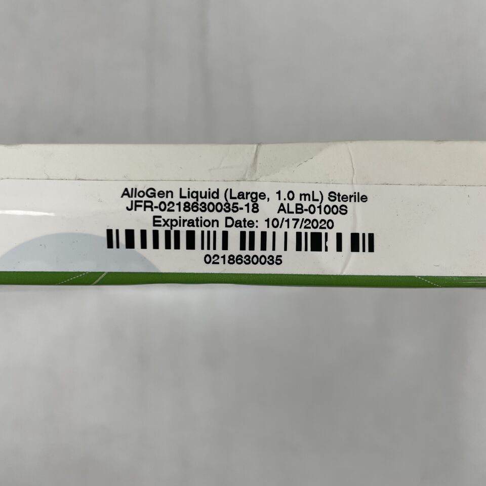 ALB-0100S - VIVEX - AlloGen Liquid, large, 1.0mL, liquid matrix allograft , (BX/1) - ( Expiry Date: 2020-10-17 )