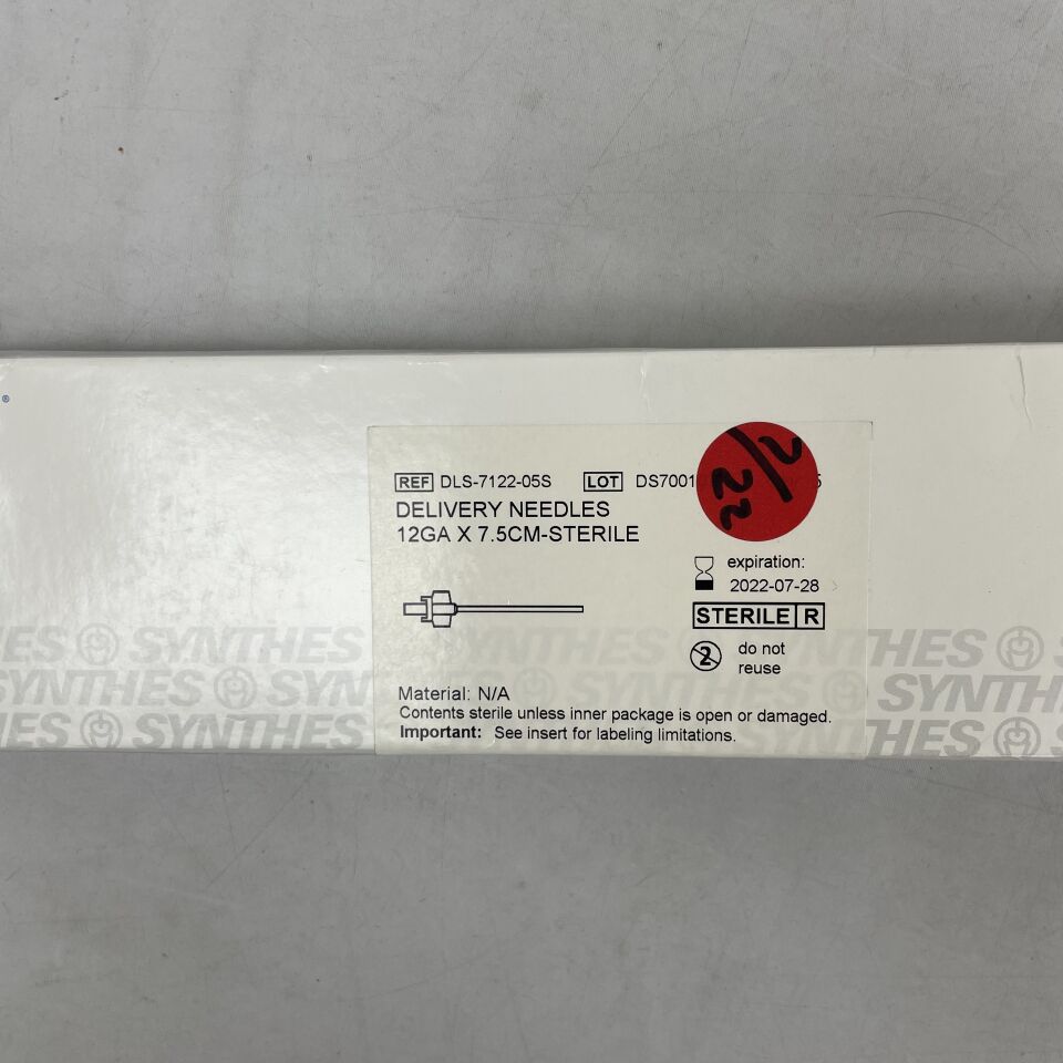 DLS-7122-05S - SYNTHES - delivery needle 12ga x 7.5cm, (Ea) - ( Expiry Date: 2022-07-28 )