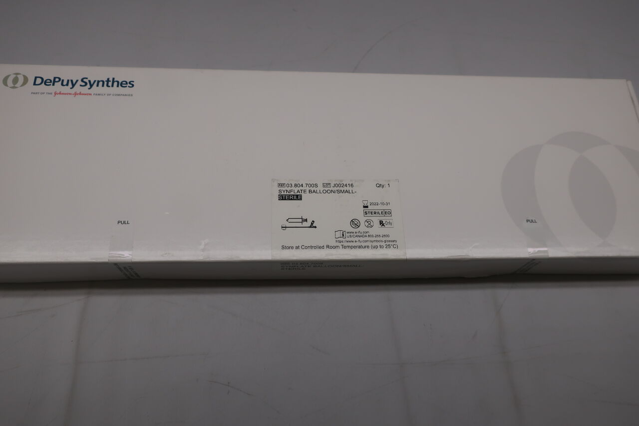 03.804.700S - SYNTHES - SYNFLATE Vertrebral BALLOON, SMALL, max volume 4mL, balloon length 10mm, max diameter 16.3mm, (BX/1) - ( Expiry Date: 2022-10-31 )