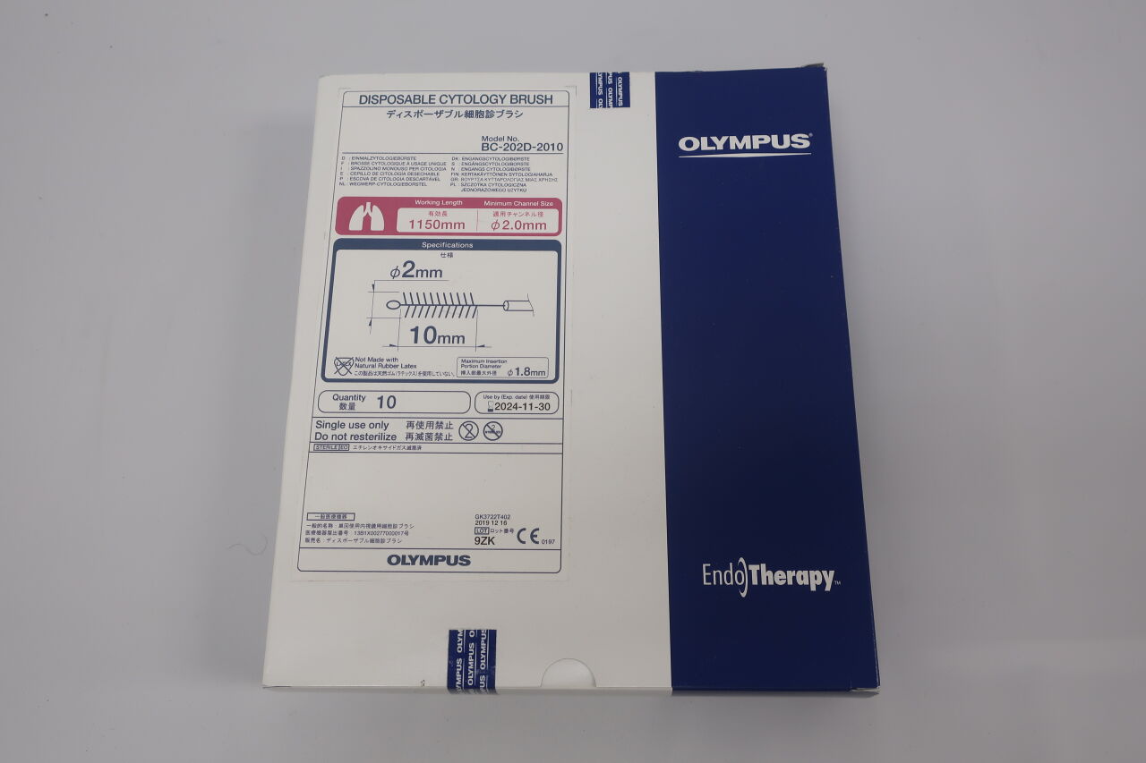 BC-202D-2010 - OLYMPUS - CYTOLOGY BRUSH, 2.0mm diameter x 10mm length, 1150 working length, () - ( Expiry Date: 2023-03-31 )