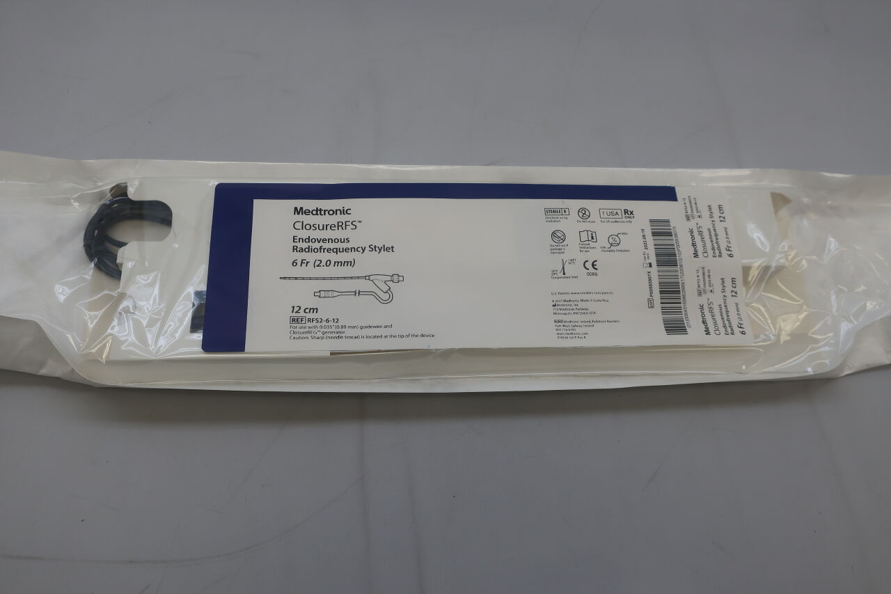 RFS2-6-12 - MEDTRONIC - ClosureRFS Stylet, Endovenous Radiofrequency Stylet. 6F x 12cm, () - ( Expiry Date: 2023-06-18 )