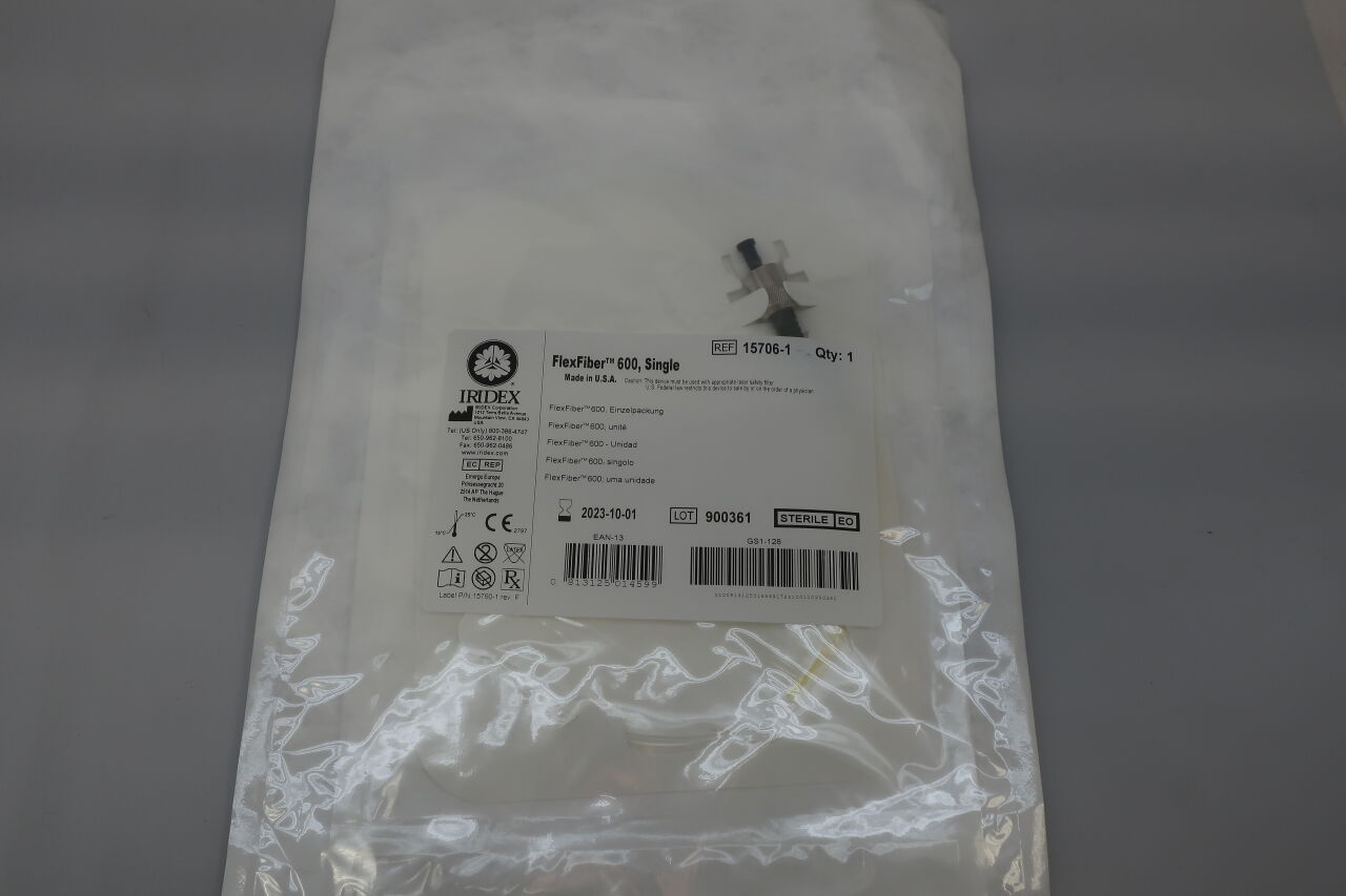 15706-1 - IRIDEX - FlexFiber 600, ENT Laser Probe, 600 µm, 2.5 m Fiber Length,, (EA) - ( Expiry Date: 2023-10-01 )