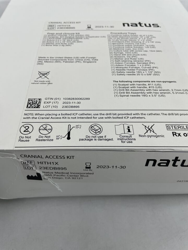 HITH1X - NATUS - Cranial Access Kit, (BX/1) - ( Expiry Date: 2023-11-30 )