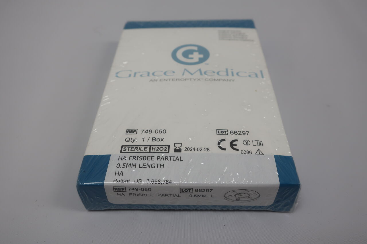 749-050 - GRACE MEDICAL - Frisbeee Partial, 0.5mm LENGTH, 3.0mm head size, Ossicular Prosthesis, HA, (BX/1) - ( Expiry Date: 2024-02-28 )