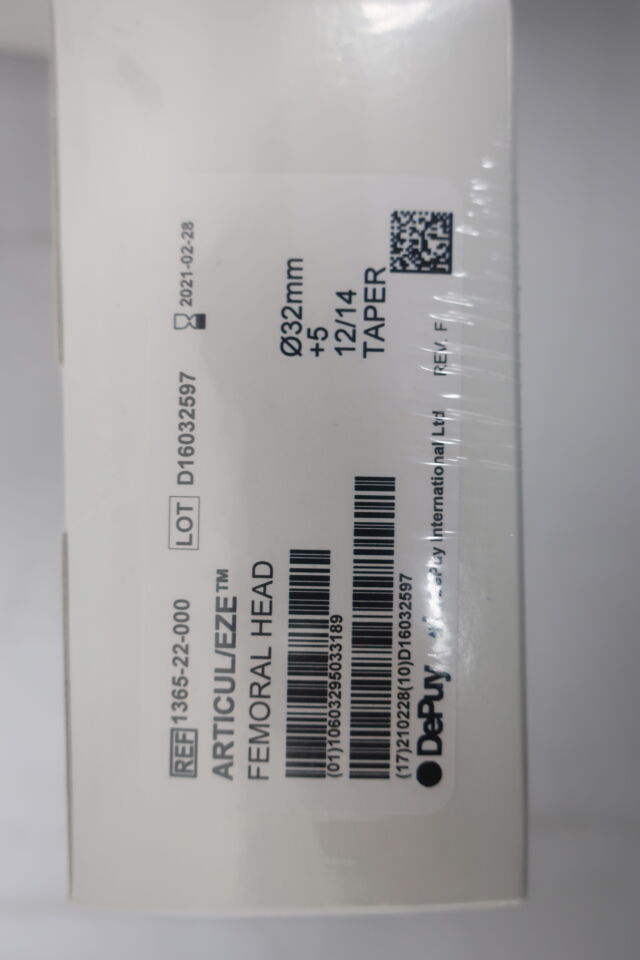 1365-22-000 - DEPUY - ARTICUL/EZE FEMORAL HEAD, Diameter 32mm, +5, 12/14 TAPER, (BX/1) - ( Expiry Date: 2021-07-03 )