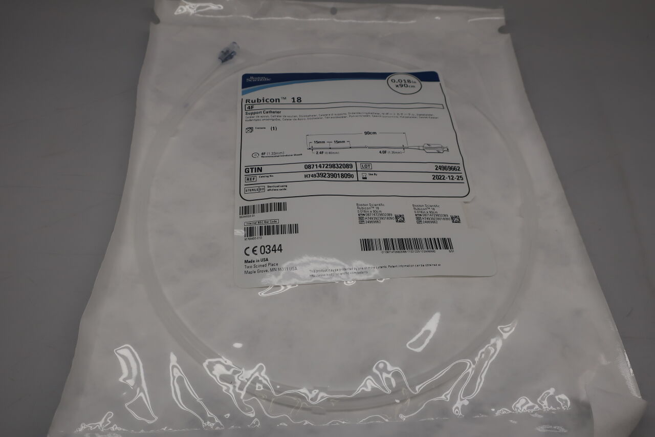 3923901809 - BOSTON SCIENTIFIC - RUBICON 18 Support Catheter, 4F, 0.018" x 90cm, (EA) - ( Expiry Date: 2023-11-07 )