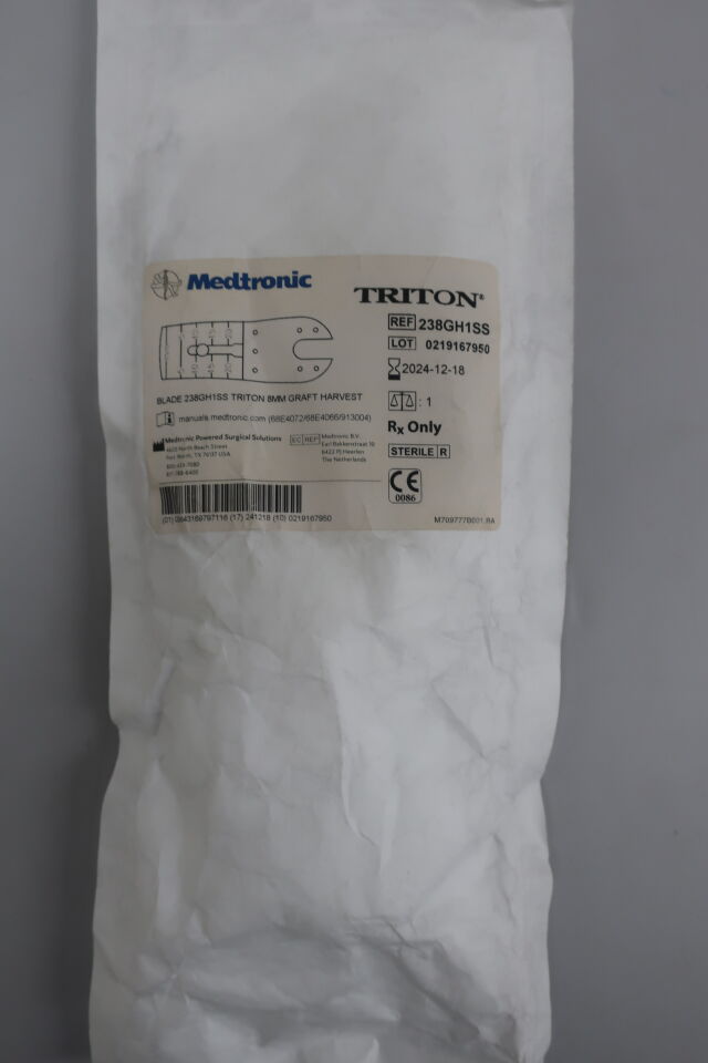 238GH1SS  -  MEDTRONIC  -  blade 238gh1ss triton 8mm graft harvest , ( EA )  -  ( Expiry Date : 2026-05-11 )