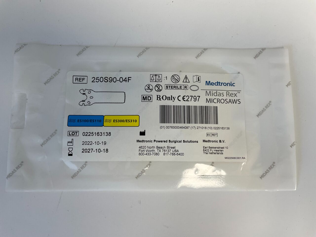 250S90-04F  -  MEDTRONIC  -  midas rex microsaws blade 250s90-04f mr so 25x9x.4mm fine , ( EA )  -  ( Expiry Date : 2027-10-18 )