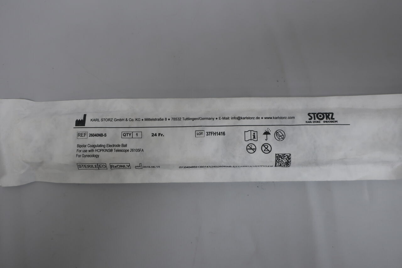 26040NB-S - KARL STORZ - Electrodo de coagulación bipolar de bola de 24 fr (caja de 6) - (Fecha de caducidad: N/D)