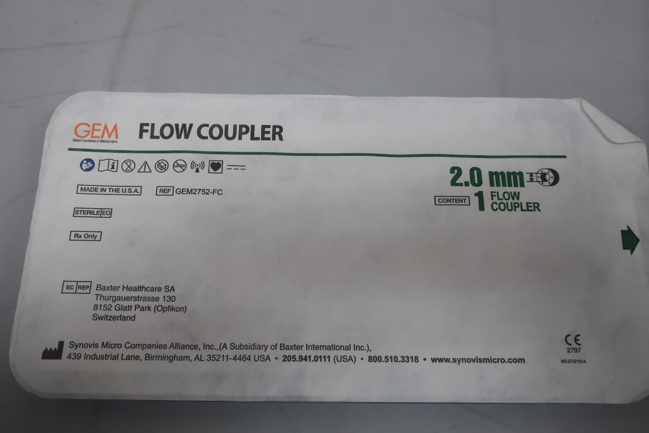 GEM2752-FC  -  SYNOVIS  -  gem flowcoupler, 2.0mm , ( EA )  -  ( Expiry Date : 2026-02-10 )