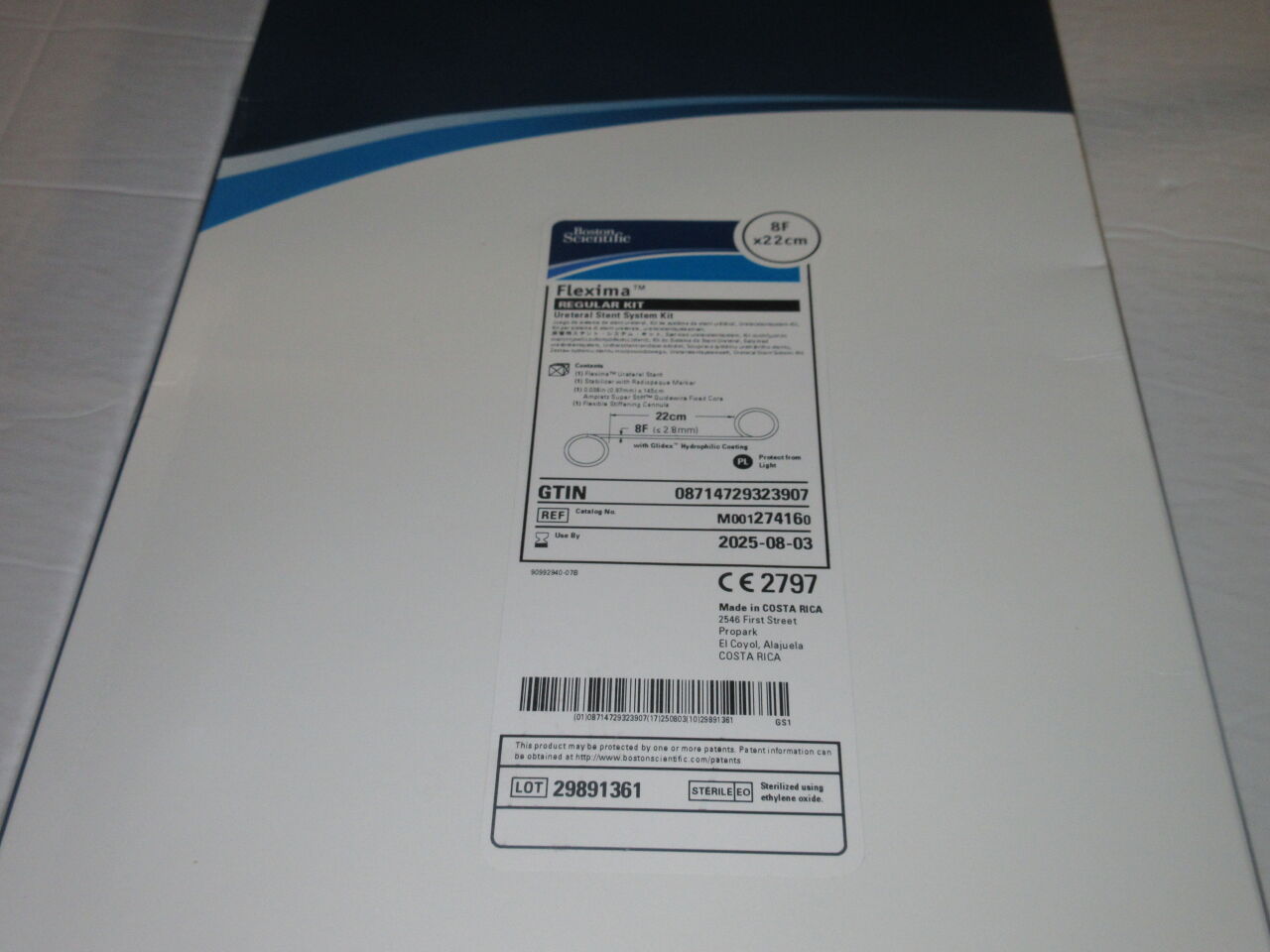 27416 - BOSTON SCIENTIFIC - Kit de sistema de stent ureteral Flexima Regular, 8 fr x 22 cm (caja/1) - (Fecha de caducidad: 03/08/2025)