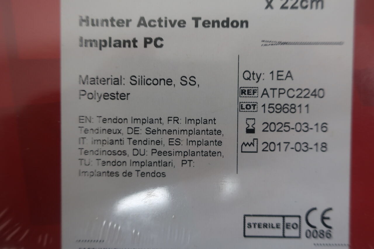 ATPC2240 - WRIGHT MEDICAL - 獵人主動肌腱植入物 pc (4mm x 22cm) , ( BX/1 ) - ( 有效期限：2025-03-16 )