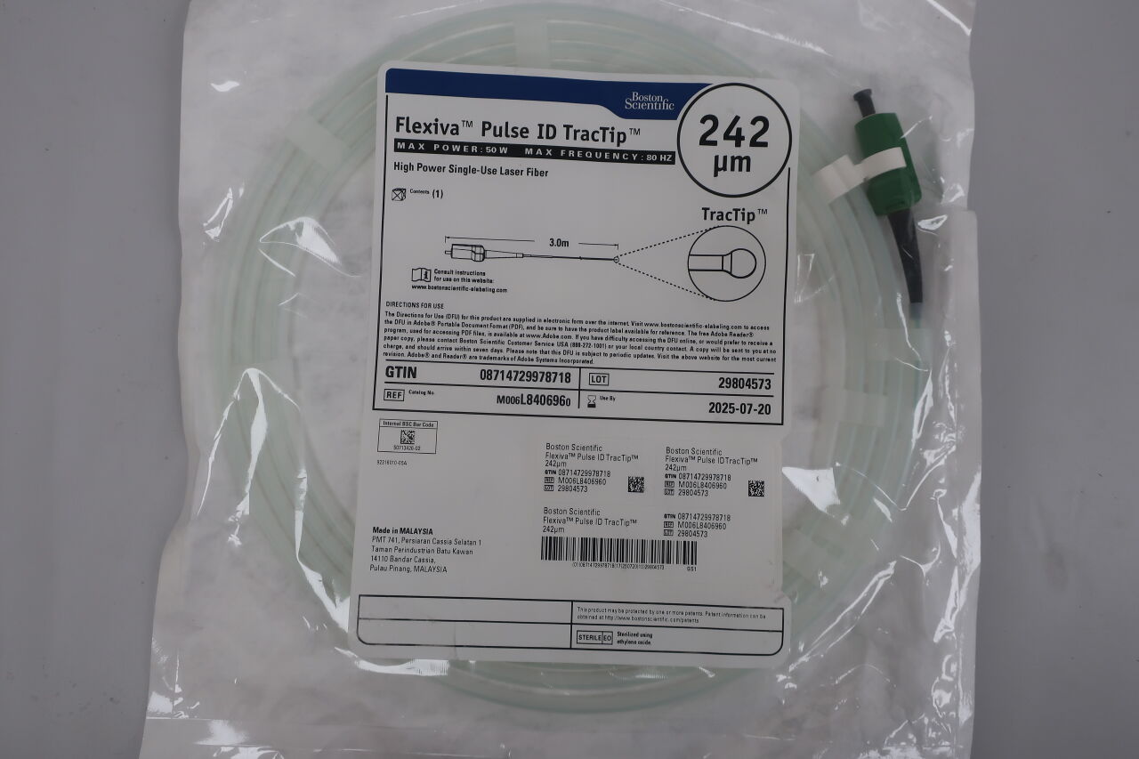 L840696 - BOSTON SCIENTIFIC - Las fibras láser Flexiva Pulse ID, Flexiva Pulse y Flexiva Pulse Tractip son fibras de un solo uso de alta potencia (EA) - (Fecha de caducidad: 20/07/2025)