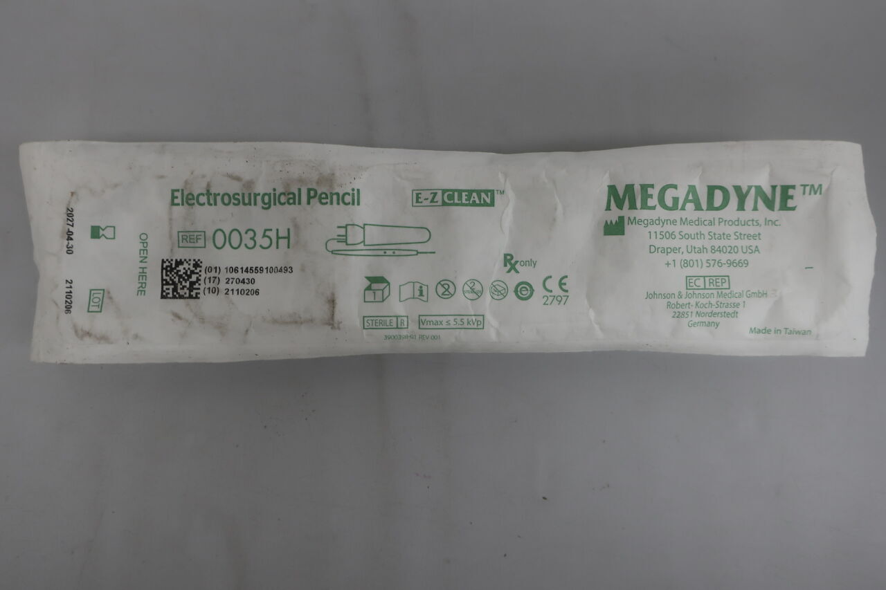 0035H  -  MEGADYNE  -  electrosurgical pencil;coated blade electrode 10 ft (3 m) cord holster , ( EA )  -  ( Expiry Date : 2025-11-30 )