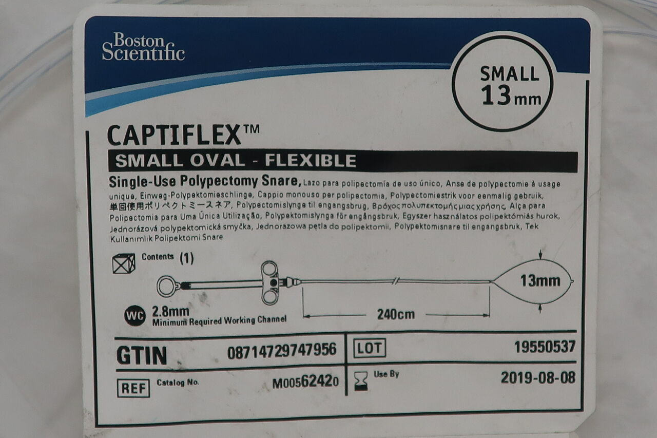 6242 - BOSTON SCIENTIFIC - CAPTIFLEX Polypectomy Snare, Small Oval, Flexible 13mm, (EA) - ( Expiry Date: 2024-04-21 )