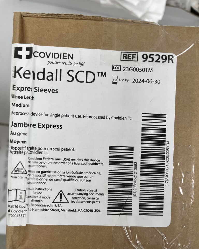 9529R - COVIDIEN - Kendall SCD Express Sleeves, Knee Length, Medium, (BX/5) - ( Expiry Date: 2024-06-30 )