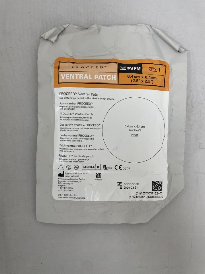 PVPM - ETHICON - Proceed Ventral Patch, 6.4 x 6.4 cm, () - ( Expiry Date:  )
