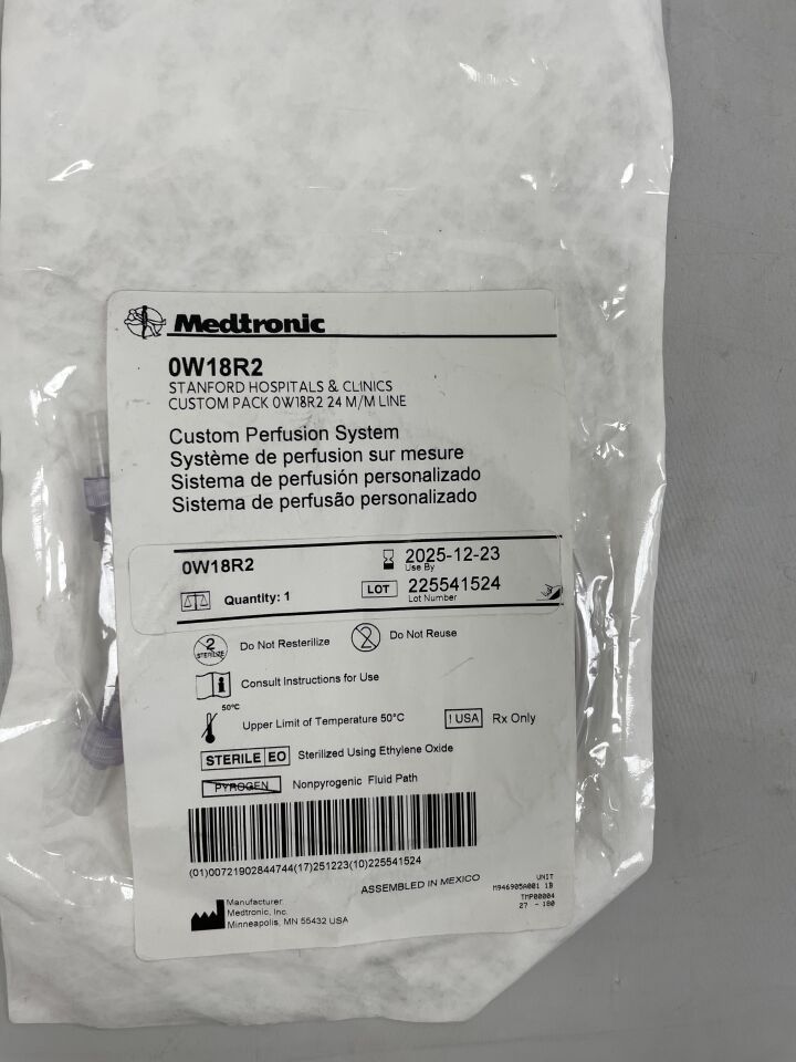 0W18R2  -  MEDTRONIC  -  Custom Perfusion System, 24 M/M Line , ( EA )  -  ( Expiry Date : 2025-12-23 )