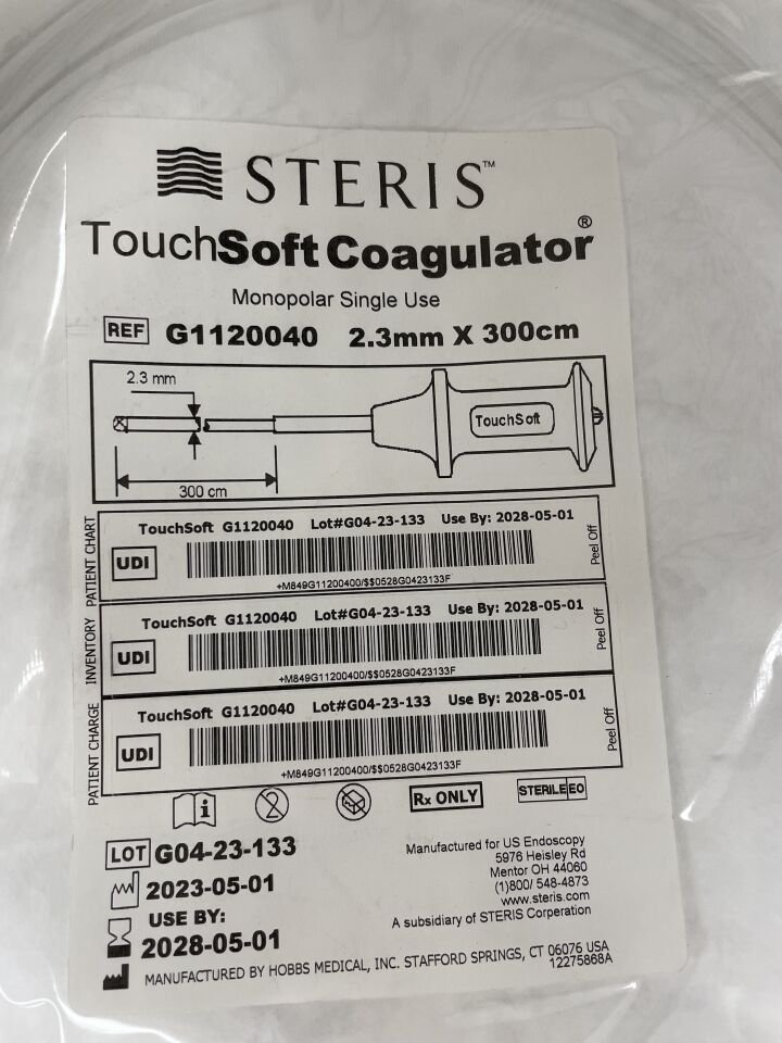 G11-200-40  -  STERIS  -  TouchSoft Coagulator, Monopolar, 2.3mm x 300cm , ( EA )  -  ( Expiry Date : 2028-05-01 )