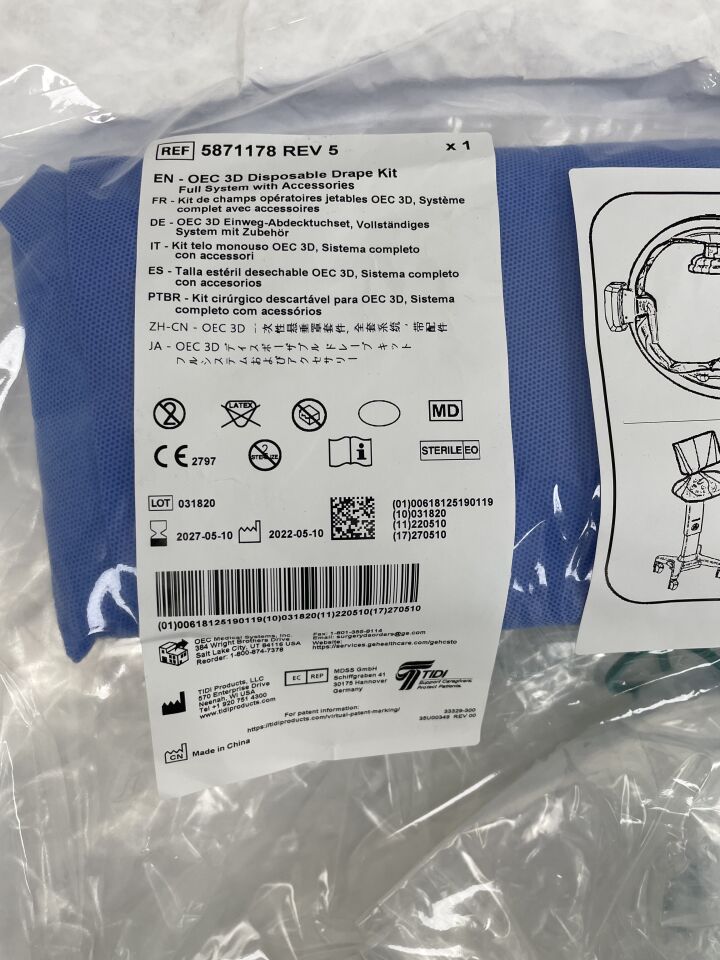 5871178 - TIDI - OEC 3D Drape Kit, (EA) - ( Expiry Date: 2027-05-10 )