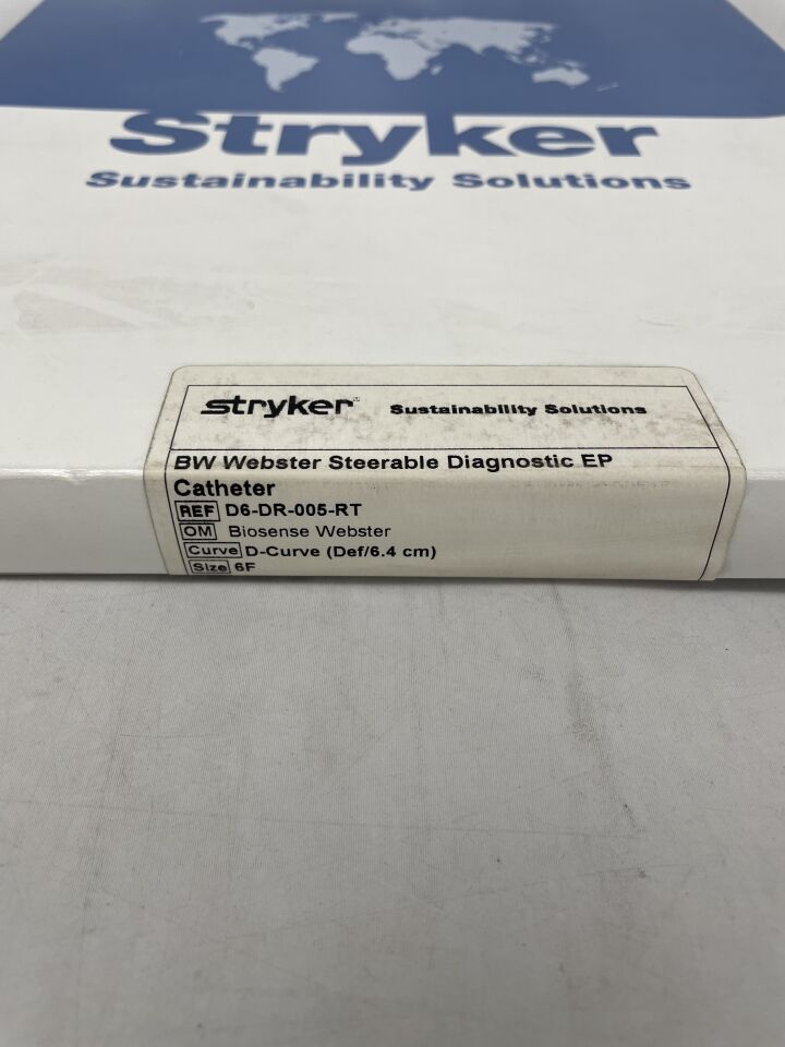 D6-DR-005-RTREP - STRYKER - Reprocessed Biosense Webster, Steerable Diagnostic EP Catheter, D-CURVE (DEF/6.4 CM), 4 electrodes, 5mm spacing, 6F, (BX/1) - ( Expiry Date: 2022-08-10 )
