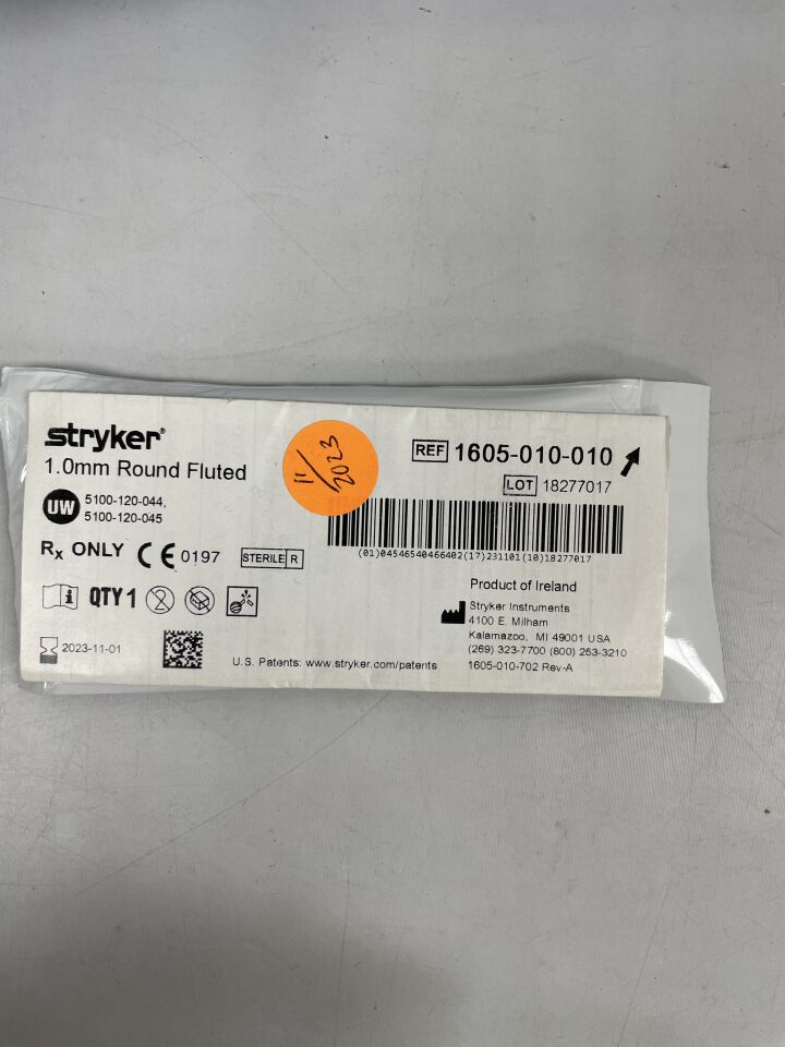 1605-010-010 - STRYKER - Round Fluted Bur, 3.0mm, (EA) - ( Expiry Date: 2023-11-01 )
