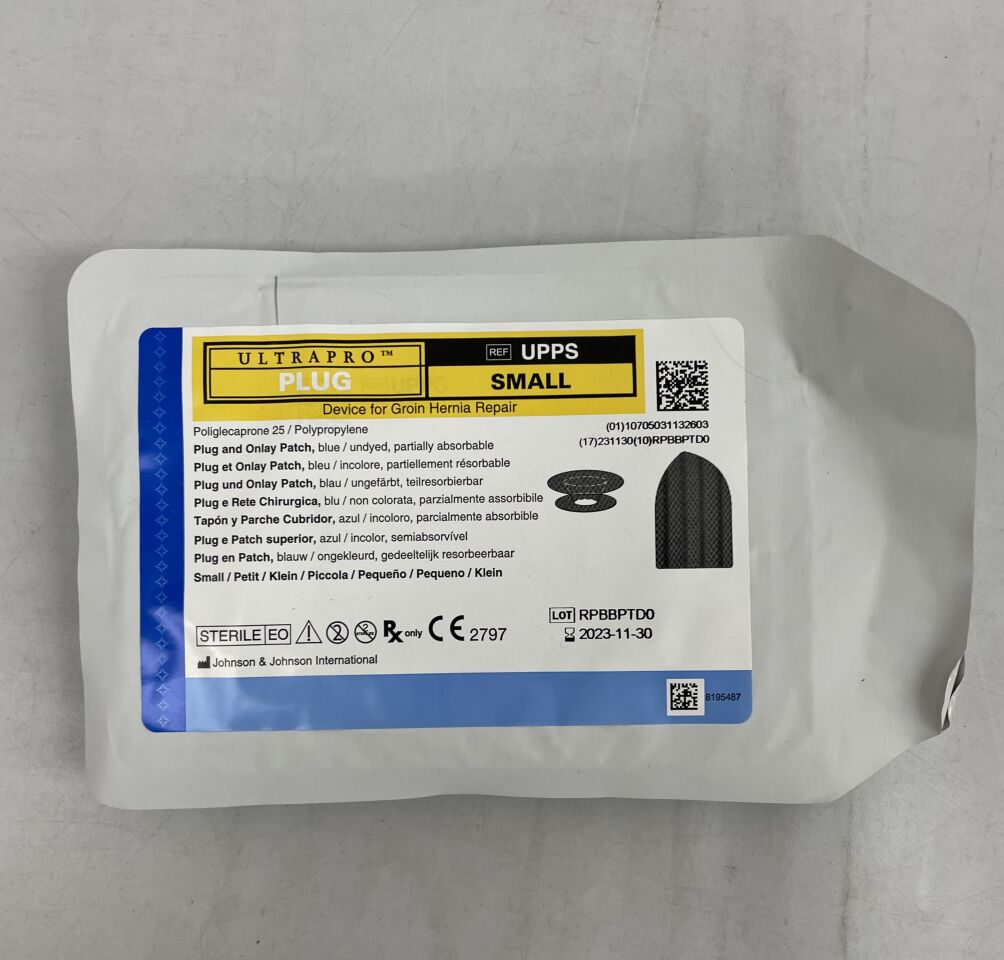 UPPS6 - JOHNSON & JOHNSON - ULTRAPRO Plug and Onlay Patch, Poliglecaprone 25, Small, Device for Groin Hernia Repair, (EA) - ( Expiry Date: 2023-11-30 )