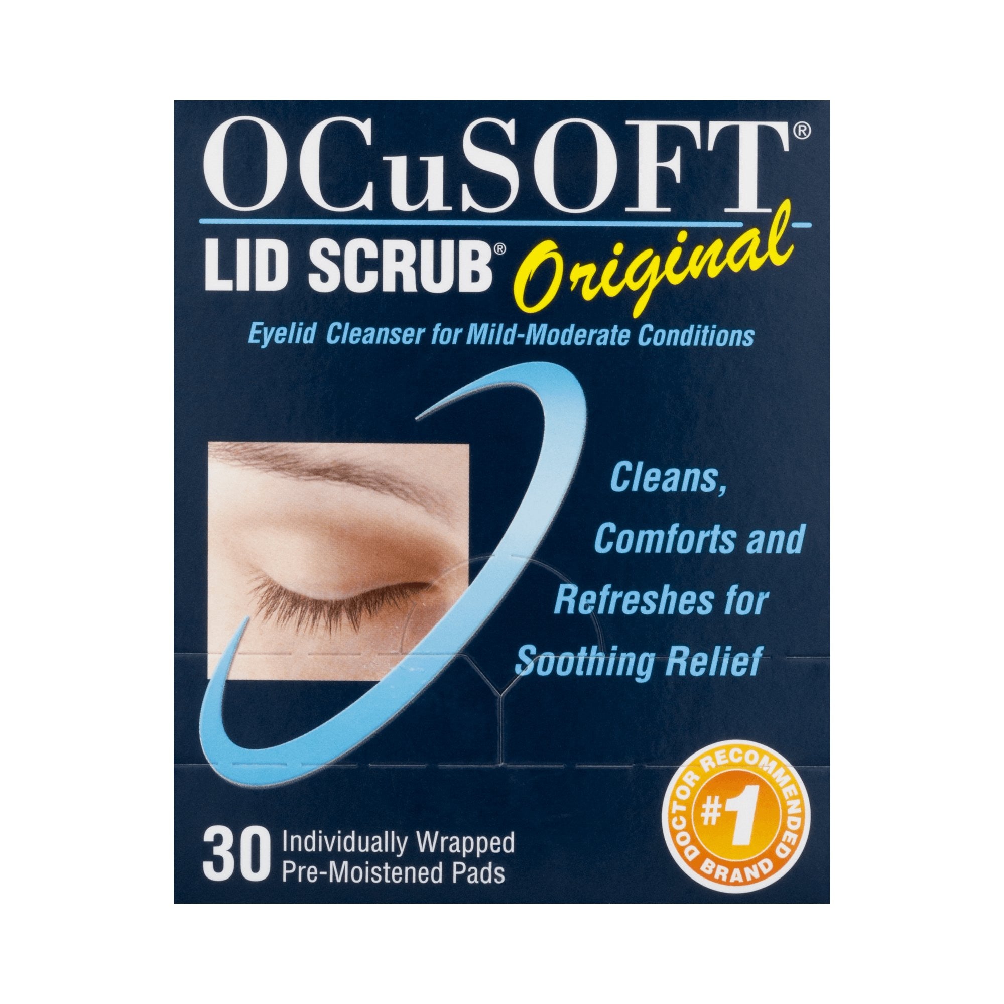 493955 - OCuSOFT - Eyelid Cleanser OCuSOFT Lid Scrub 30 Wipe Box of 1, (BX)