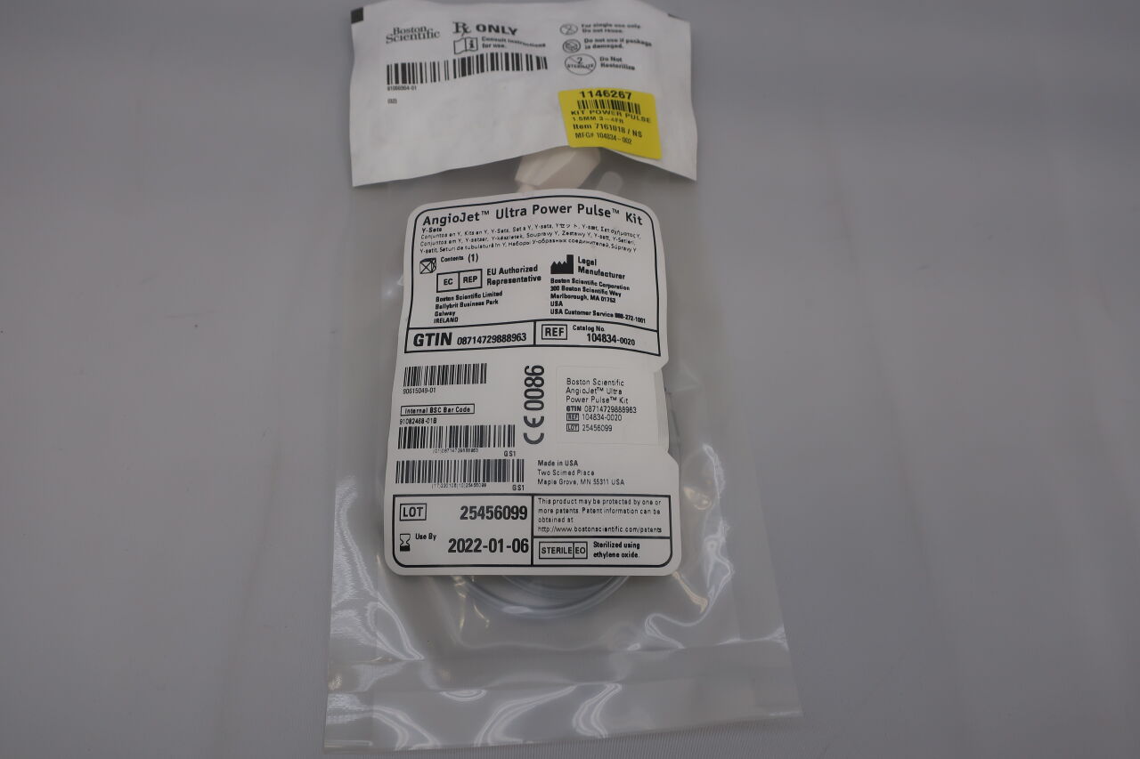 104834 - BOSTON SCIENTIFIC - AngioJet Ultra Power Pulse Kit, Y-Sets, () - ( Expiry Date:  )
