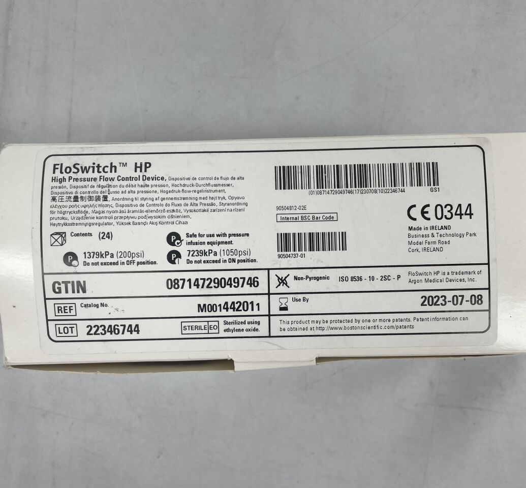44201 - BOSTON SCIENTIFIC - FloSwitch HP High Pressure Flow Control Device , (BX/24) - ( Expiry Date: 2023-07-08 )