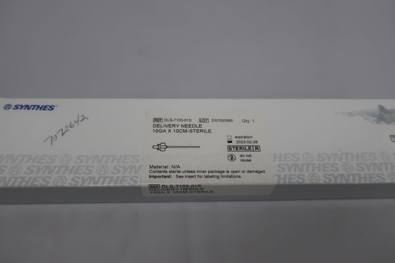 DLS-7103-01S - SYNTHES - Delivery needle 10ga x 10cm, (BX/1) - ( Expiry Date: 2023-12-28 )