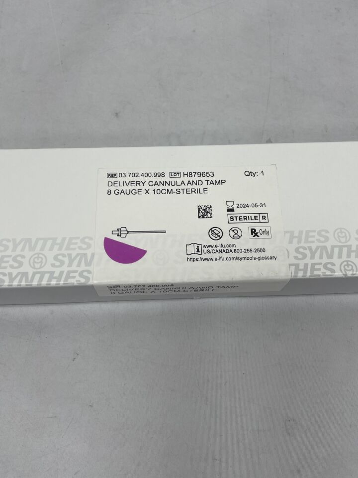 03.702.400.99S - SYNTHES - Delivery Cannula and Tamp, 8 Gauge X 10cm, (BX/1) - ( Expiry Date: 2024-05-31 )