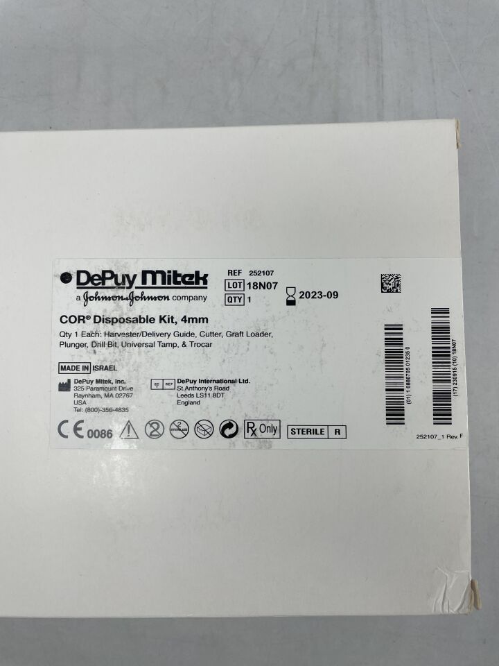 252107 - DEPUY - COR Disposable Kit, 4mm, (BX/1) - ( Expiry Date: 2023-09-15 )