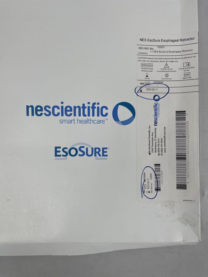 100001 - NESCIENTIFIC - esosure smart care esophageal retractor, (BX/1) - ( Expiry Date: 2023-02-01 )