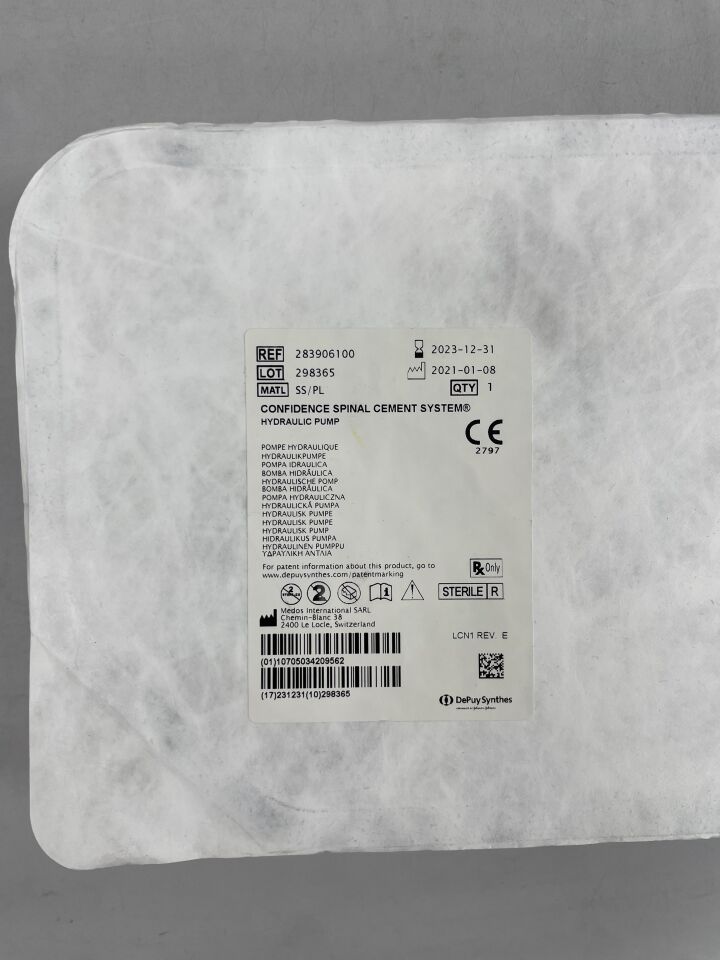283906100 - MEDOS - Confidence Spinal Cement System, Hydraulic Pump, (EA) - ( Expiry Date: 2023-12-31 )