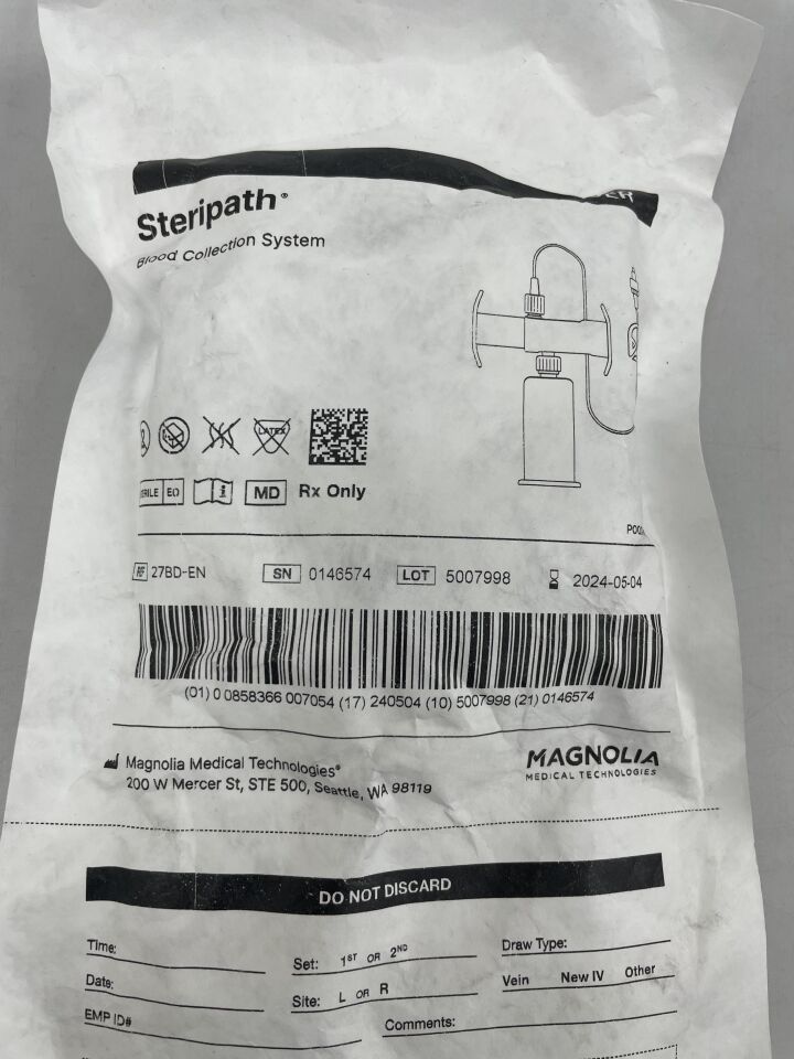 27BD-EN - MAGNOLIA - Steripath Blood Collection System, Luer, (EA)