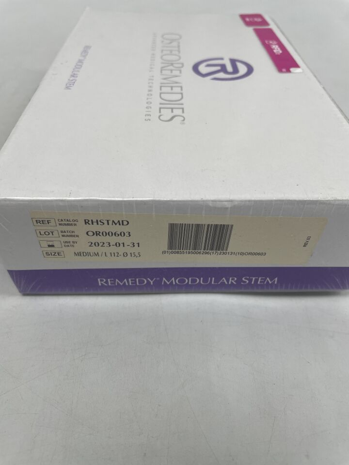 RHSTMD - OSTEOREMEDIES - Remedy Modular Stem Medium, (BX/1) - ( Expiry Date: 2023-01-31 )