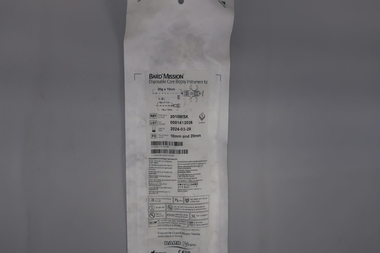 2010MSK - BARD - Mission  Core Biopsy Instrument Kit, 20Gx10cm, (EA) - ( Expiry Date: 2023-11-28 )
