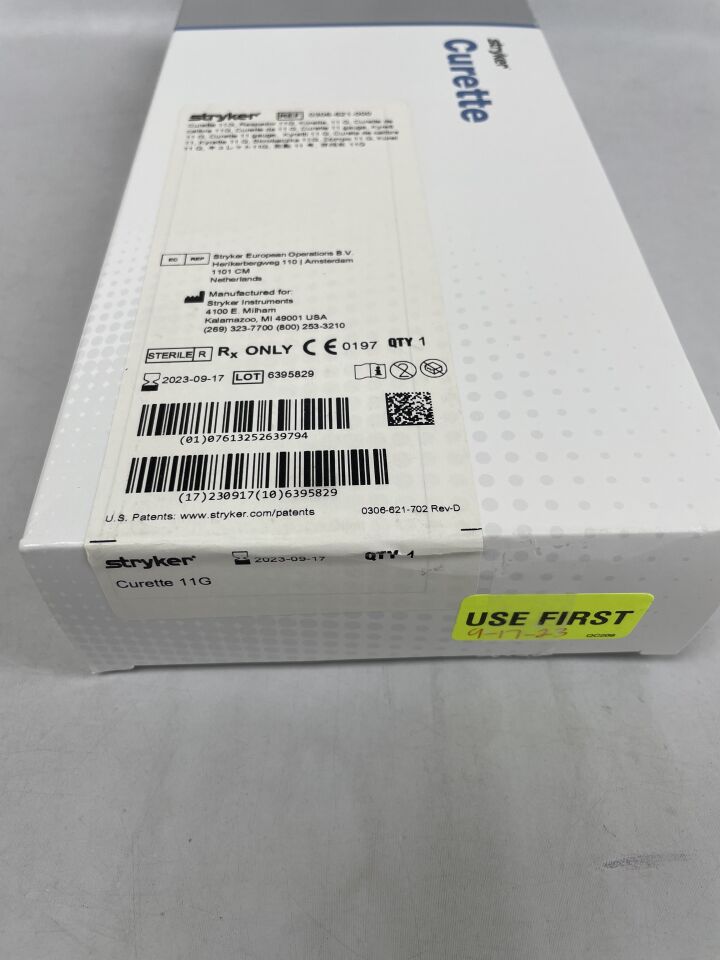 306-621-000 - STRYKER - Interventional Spine iVAS Curette 11G, () - ( Expiry Date: 2023-09-17 )