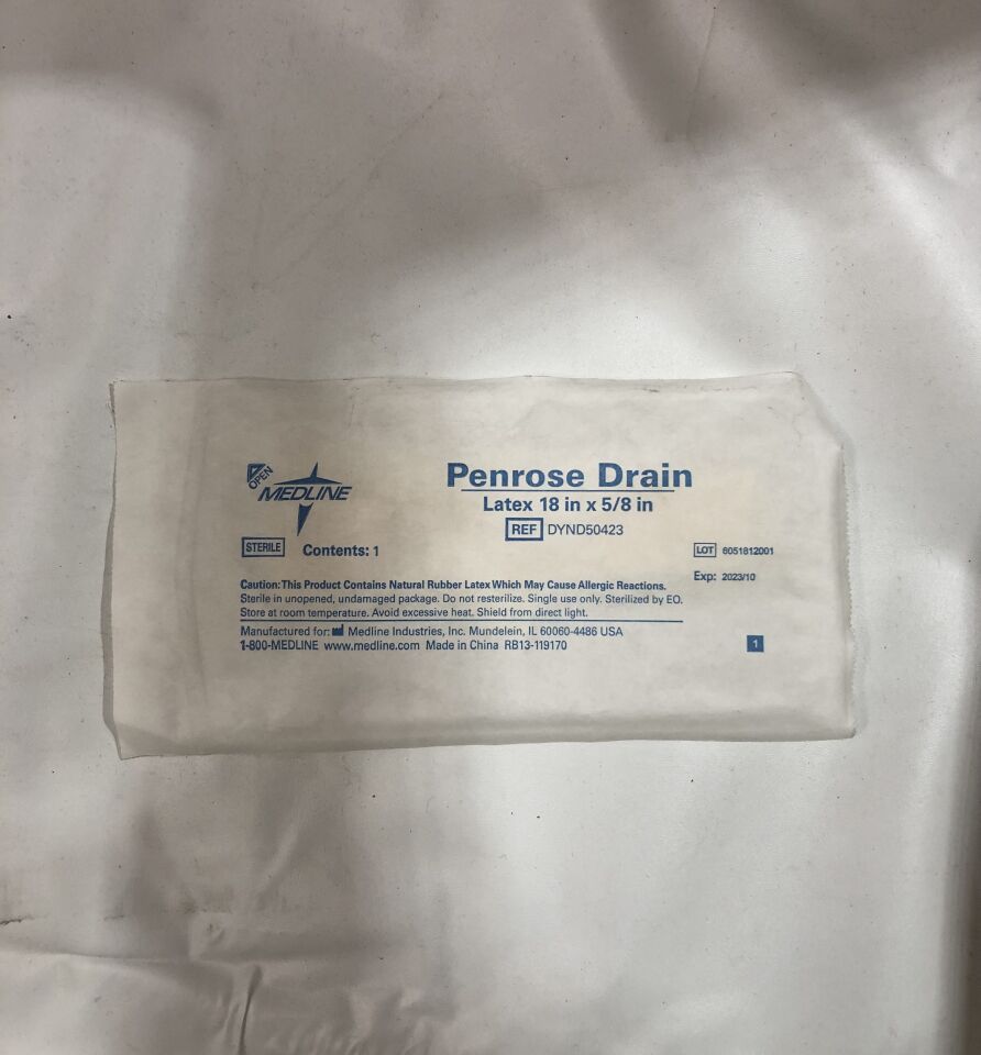 DYND50423 - MEDLINE - Penrose drain, 18"x5/8", (EA) - ( Expiry Date: 2023-10-01 )