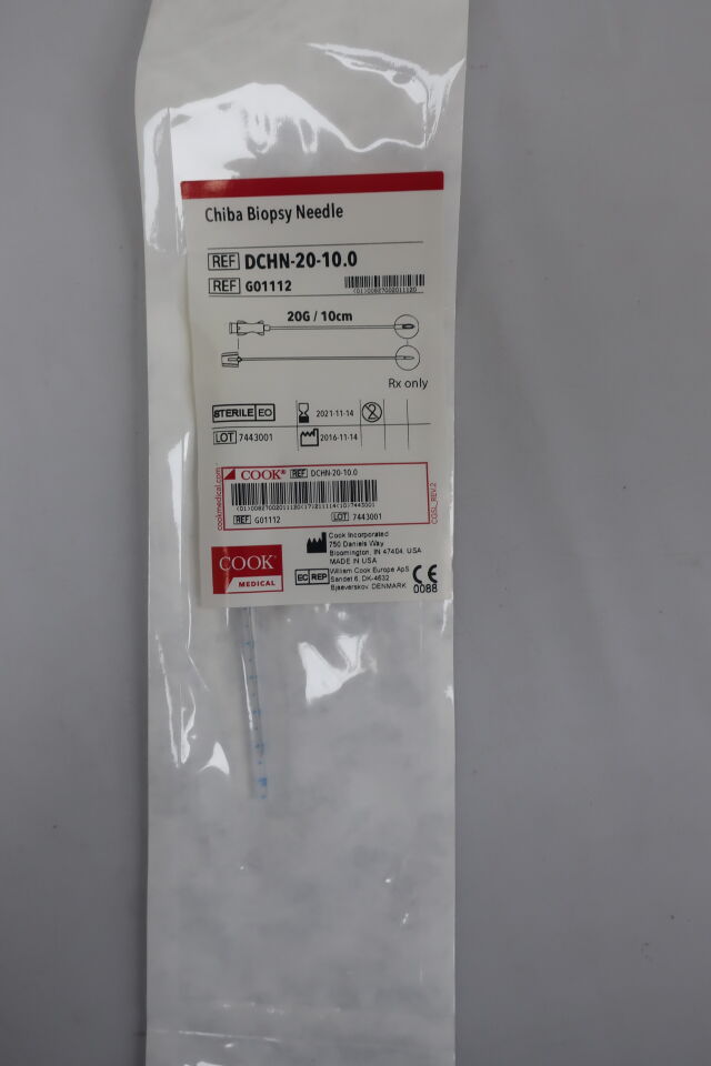 G01112 - COOK - Chiba Biopsy Needle 20G, 10cm, (EA) - ( Expiry Date: 2024-01-15 )