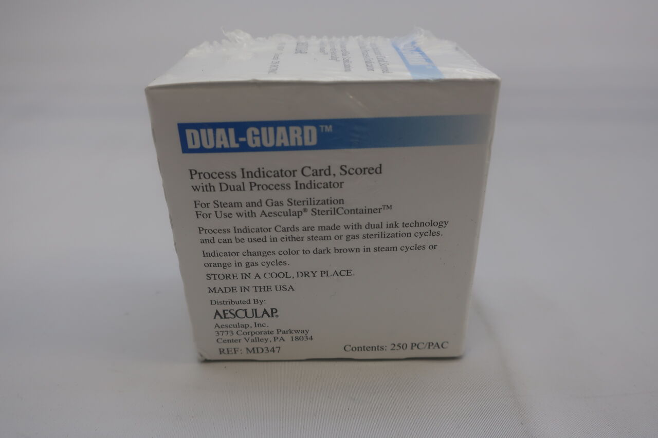 MD347 - AESCULAP - Sterilization Process Indicator Card Steam / EO Gas, (BX/250) - ( Expiry Date: 2023-01-31 )