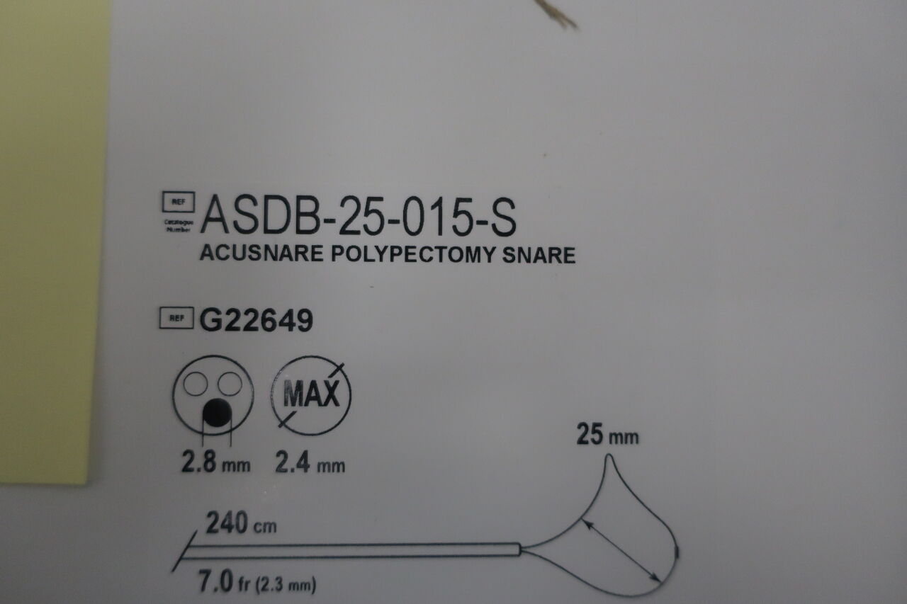 G22649 - COOK - AcuSnare Polypectomy Device, 25 mm Snare Size, (EA) - ( Expiry Date: 2023-12-08 )