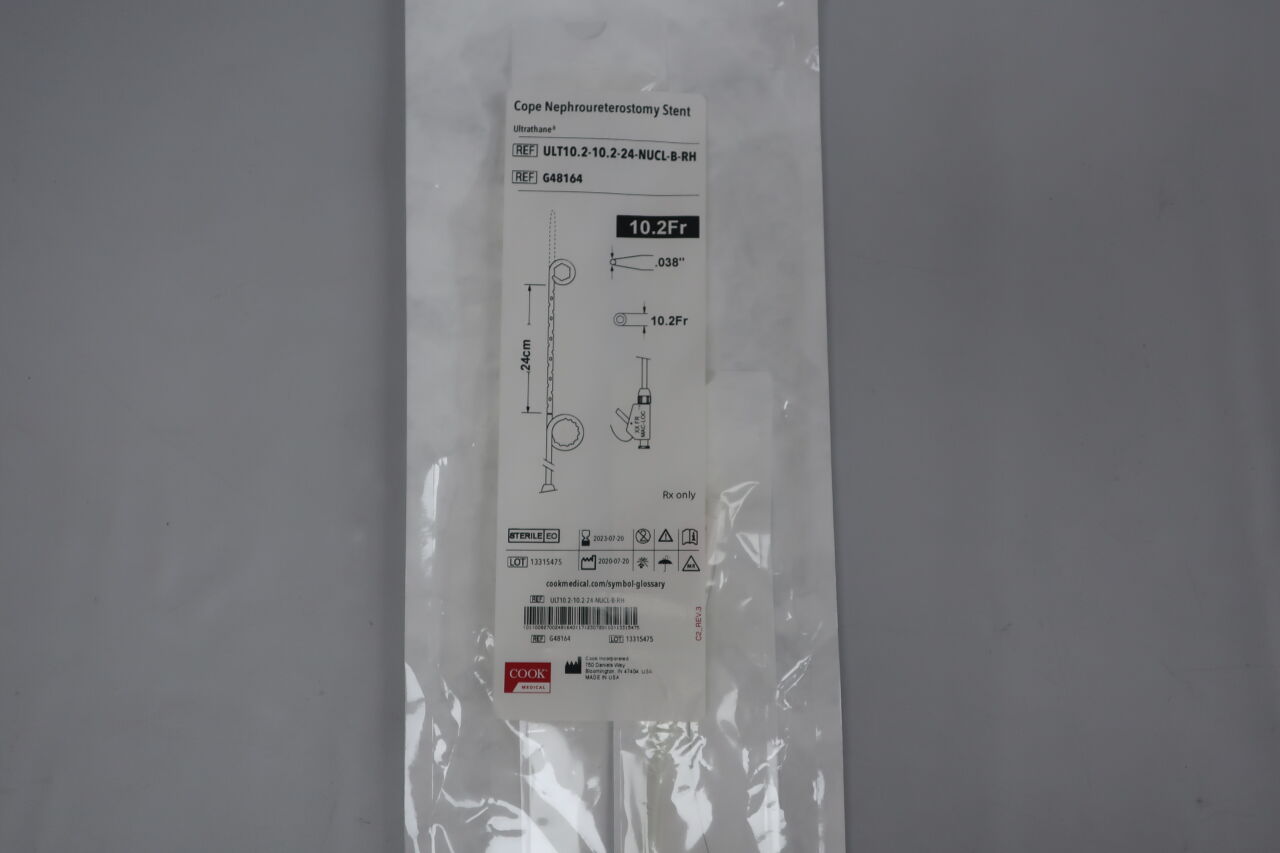 G48164 - COOK - Cope Nephroureterostomy Stent, 10.2 mm Catheter OD, (EA) - ( Expiry Date: 2024-01-15 )