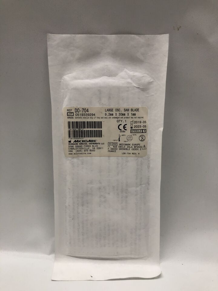 D0-704 - MICRO-AIRE - Large Oscilating Saw Blade, 9.2mm X 30mm X 1mm, (EA) - ( Expiry Date: 2023-05-01 )